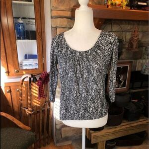 Talbots petites size Medium 3/4 sleeve black&white